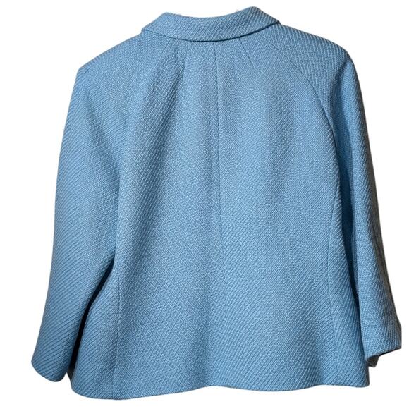 Talbots Black Label Robin's Egg Blue Mid-Century Style Wool Jacket Sz Approx L P - Picture 14 of 15